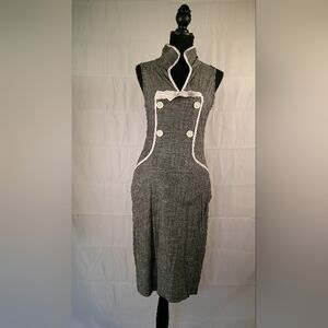 Elegant Gray Sleeveless Dress
